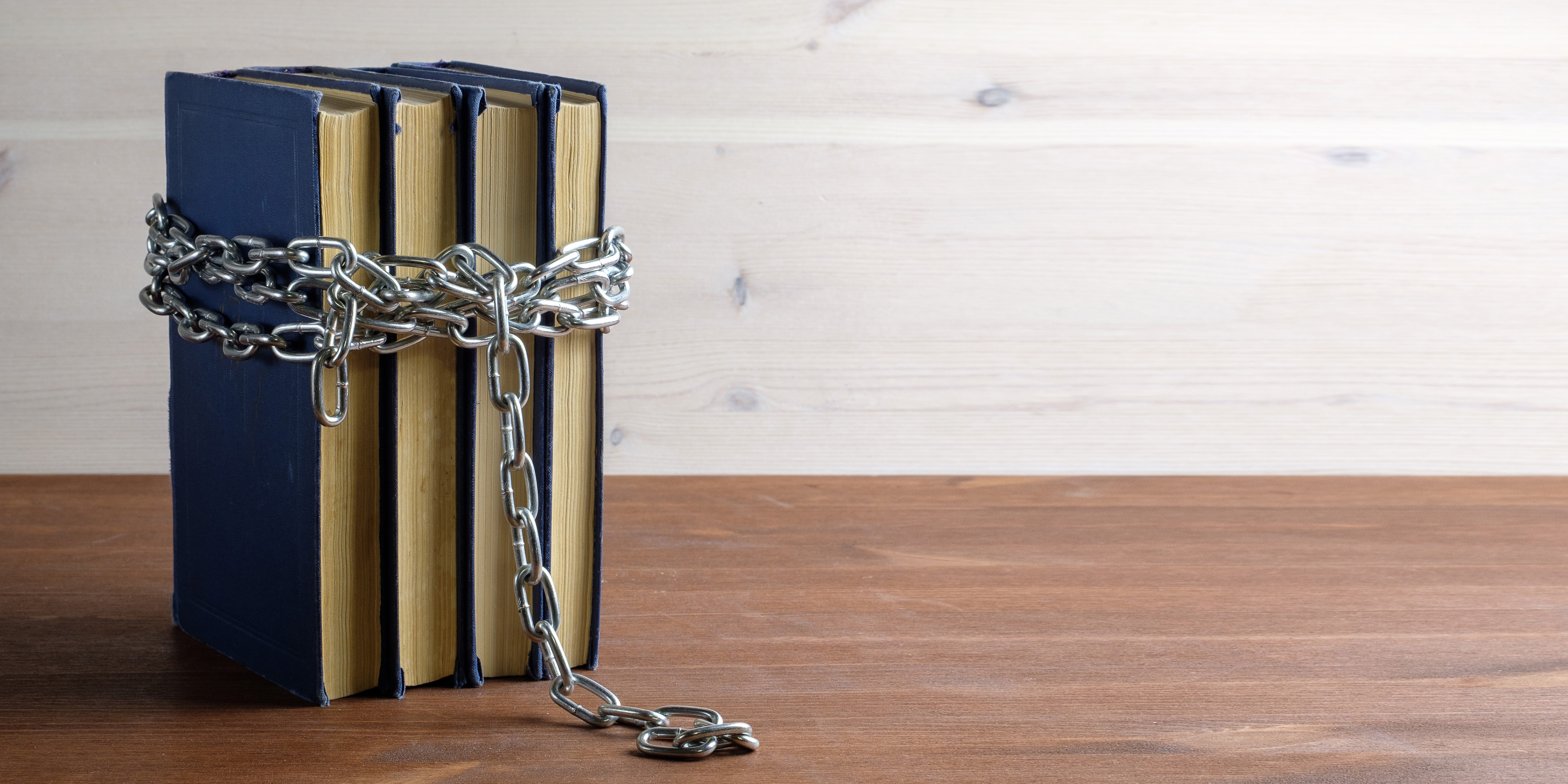 4 books chained together