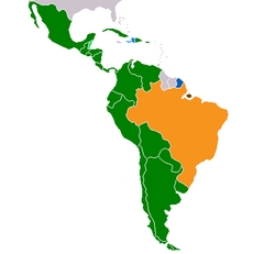 map of Mexico and South America